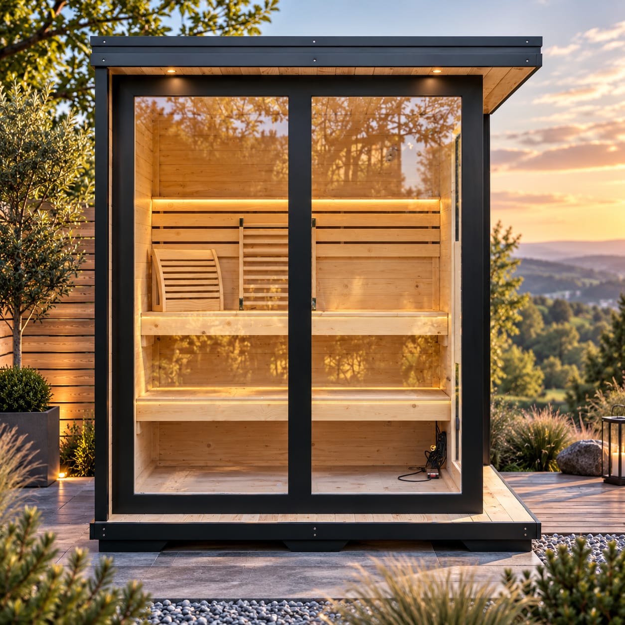 Sauna Termodrevo Model Jasmine 185×185cm – Obrázok 2
